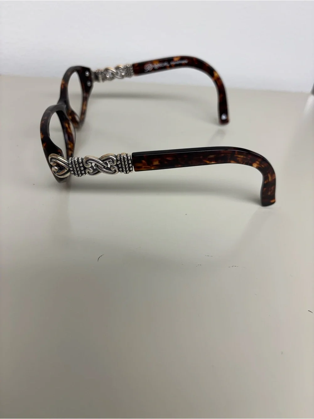 Brighton Sabrina Tortoiseshell Cat-Eye Glasses with Silver Heart Accent